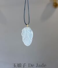 18K金冰件玉米翡翠吊坠 Ice Jade Corn Pendant