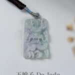 春彩龙牌吊坠 Spring Color Jade Dragon Pendant