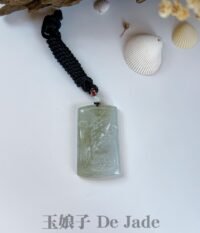 茶黄翡鹿翡翠吊坠 Tea Yellow Jade Deer Pendant