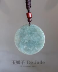 凤穿牡丹翡翠吊坠 Phoenix Peony Jade Pendant