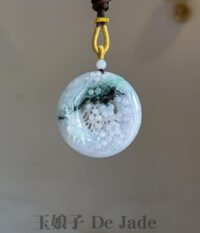 飘蓝花梅花鹿吊坠 Floating Blue-Flower Jade Plum Deer Pendant