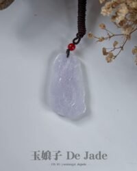 紫龙牌吊坠 Purple Jadeite Dragon Pendant