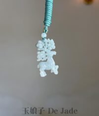3D梅花鹿翡翠吊坠 Deer Jade Pendant