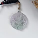 春彩龙牌吊坠 Spring Color Jade Dragon Pendant