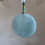 蓝水龙牌吊坠 Blue Water Jade Dragon Pendant