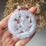 490729249_1254315542906482_1746059189858894903_n 春彩荷叶鱼吊坠 Spring Color Lotus & Fish Jade Pendant