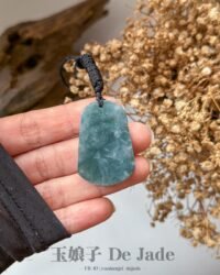 蓝水龙牌吊坠 Blue Water Jade Dragon Pendant