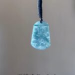 蓝水龙牌吊坠 Blue Water Jade Dragon Pendant