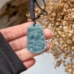 蓝水龙牌吊坠 Blue Water Jade Dragon Pendant