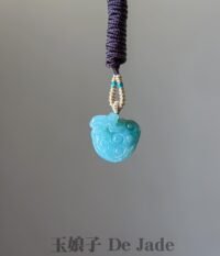 青蛙莲蓬翡翠吊坠 Frog Lotus Pod Jade Pendant