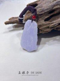 紫龙牌吊坠 Purple Jadeite Dragon Pendant