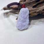 紫龙牌吊坠 Purple Jadeite Dragon Pendant