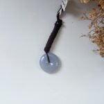 烟熏紫平安扣吊坠 Smoky Purple Jadeite Peace Pendant