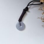 烟熏紫平安扣吊坠 Smoky Purple Jadeite Peace Pendant