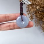 烟熏紫平安扣吊坠 Smoky Purple Jadeite Peace Pendant