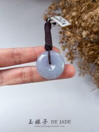 烟熏紫平安扣吊坠 Smoky Purple Jadeite Peace Pendant