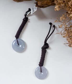 烟熏紫平安扣吊坠 Smoky Purple Jadeite Peace Pendant