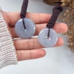 烟熏紫平安扣吊坠 Smoky Purple Jadeite Peace Pendant