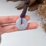 烟熏紫平安扣吊坠 Smoky Purple Jadeite Peace Pendant