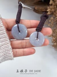 烟熏紫平安扣吊坠 Smoky Purple Jadeite Peace Pendant