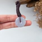 烟熏紫平安扣吊坠 Smoky Purple Jadeite Peace Pendant