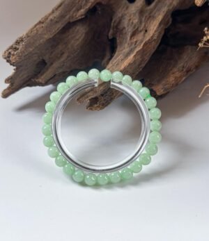 苹果绿翡翠手串 Apple Green Jade Bracelet