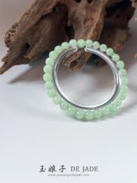 苹果绿翡翠手串 Apple Green Jade Bracelet