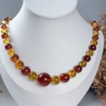 茶多宝长串 Tea Multi Color Amber Necklace