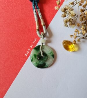 483487410_1224289369242433_6866028460437445612_n 飘绿花子母扣吊坠 Floating Green Flower Mother-and-Child Peace Pendant