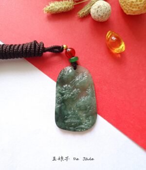 山水吊坠 Landscape Jade Pendant