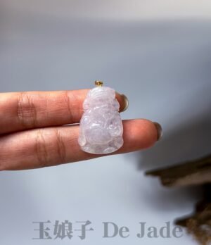 18K冰财神爷吊坠 Icy God of Wealth Jade Pendant
