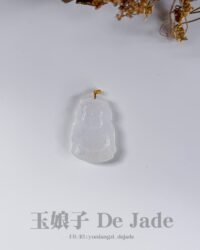 18K冰财神爷吊坠 Icy God of Wealth Jade Pendant