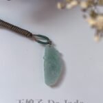 果绿财神爷吊坠 Apple-Green God of Wealth Jade Pendant