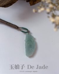 果绿财神爷吊坠 Apple-Green God of Wealth Jade Pendant