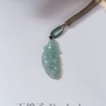 果绿财神爷吊坠 Apple-Green God of Wealth Jade Pendant
