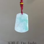 一抹金丝阳绿山水吊坠Golden-Streak Yang Green Landscape Jade Pendant