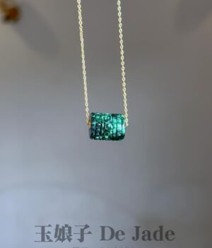487313340_1240185950986108_1541220564652925433_n 14K花青桶珠吊坠 Floral Green Jadeite Barrel Pendant