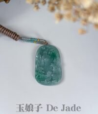 487325748_1241288564209180_4125691732931611757_n 果绿山水吊坠 Apple Green Landscape Jade Pendant