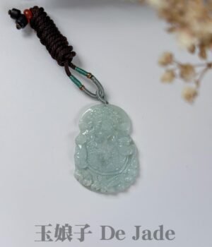 苹果绿财神爷吊坠 Apple Green God of Wealth Jade Pendant