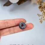 18K冰乌鸡甜甜圈吊坠 Icy Black Jade Donut Pendant