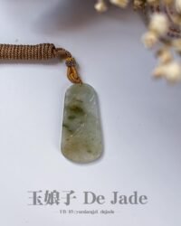 冰茶黄翡山水吊坠  Icy Tea-Yellow Landscape Jade Pendant