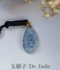 蓝水山水吊坠 Blue-Water Landscape Jade Pendant