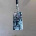 飘蓝花山水吊坠 Floating Blue Flower Landscape Jade Pendant