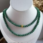 满绿翡翠长串 Full Green Jade Bead Necklace
