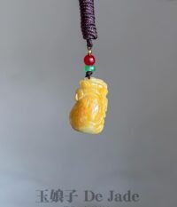 黄翡福袋吊坠 Yellow Jade Lucky Bag Pendant