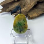 三彩山水吊坠 Tri-Color Landscape Jade Pendant