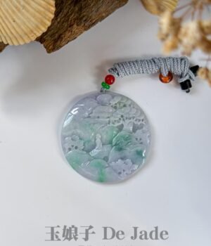 春彩山水吊坠 Spring-Color Landscape Jade Pendant