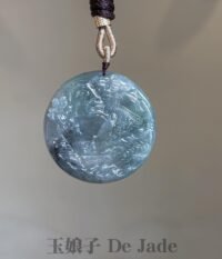 烟熏紫山水吊坠 Smoky Purple Landscape Jade Pendant