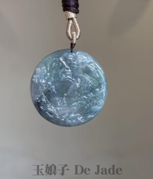 烟熏紫山水吊坠 Smoky Purple Landscape Jade Pendant