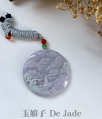 488599317_1242600057411364_5456363447442196010_n 春彩山水吊坠 Spring-Color Landscape Jade Pendant